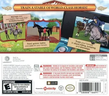 Horses 3D (Usa) box cover back